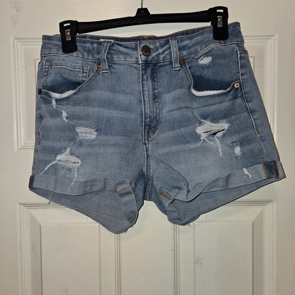 Aeropostale Faded Blue Ripped Jean Shorts - Picture 1 of 5